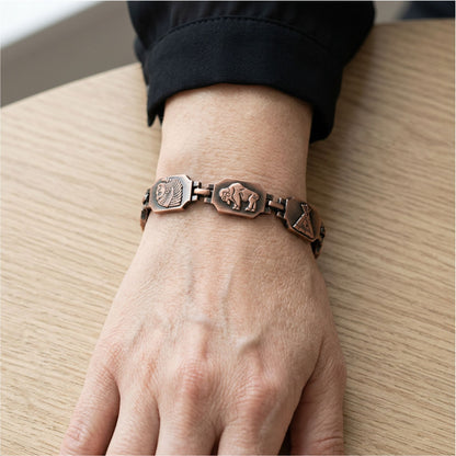 13mm wide Magnetic Link Copper Clad Bracelet with 8.5 inch long - Gem Avenue