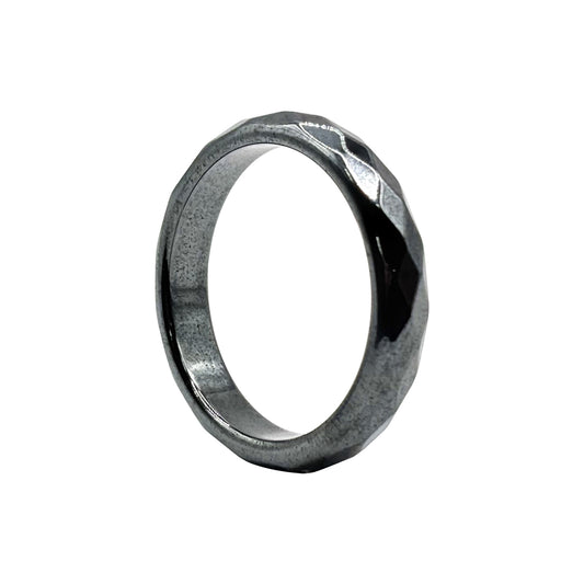 Natural Hematite Band Ring - Gem Avenue Retail