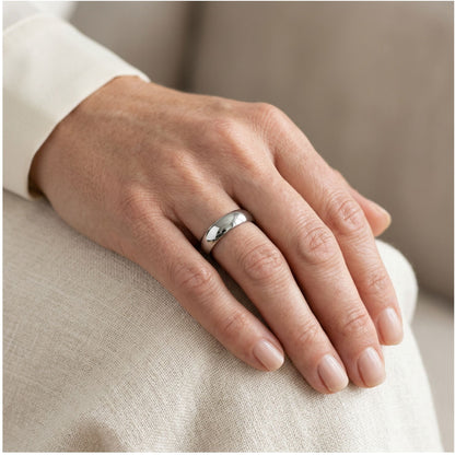 Stainless Steel 4mm Band Ring - Gem Avenue
