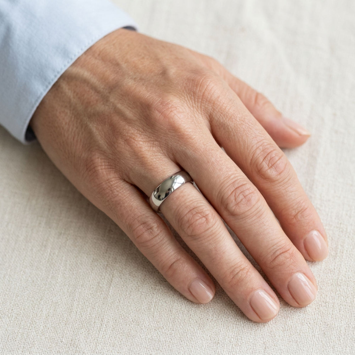 Stainless Steel Engravable Plain Band Ring - Gem Avenue