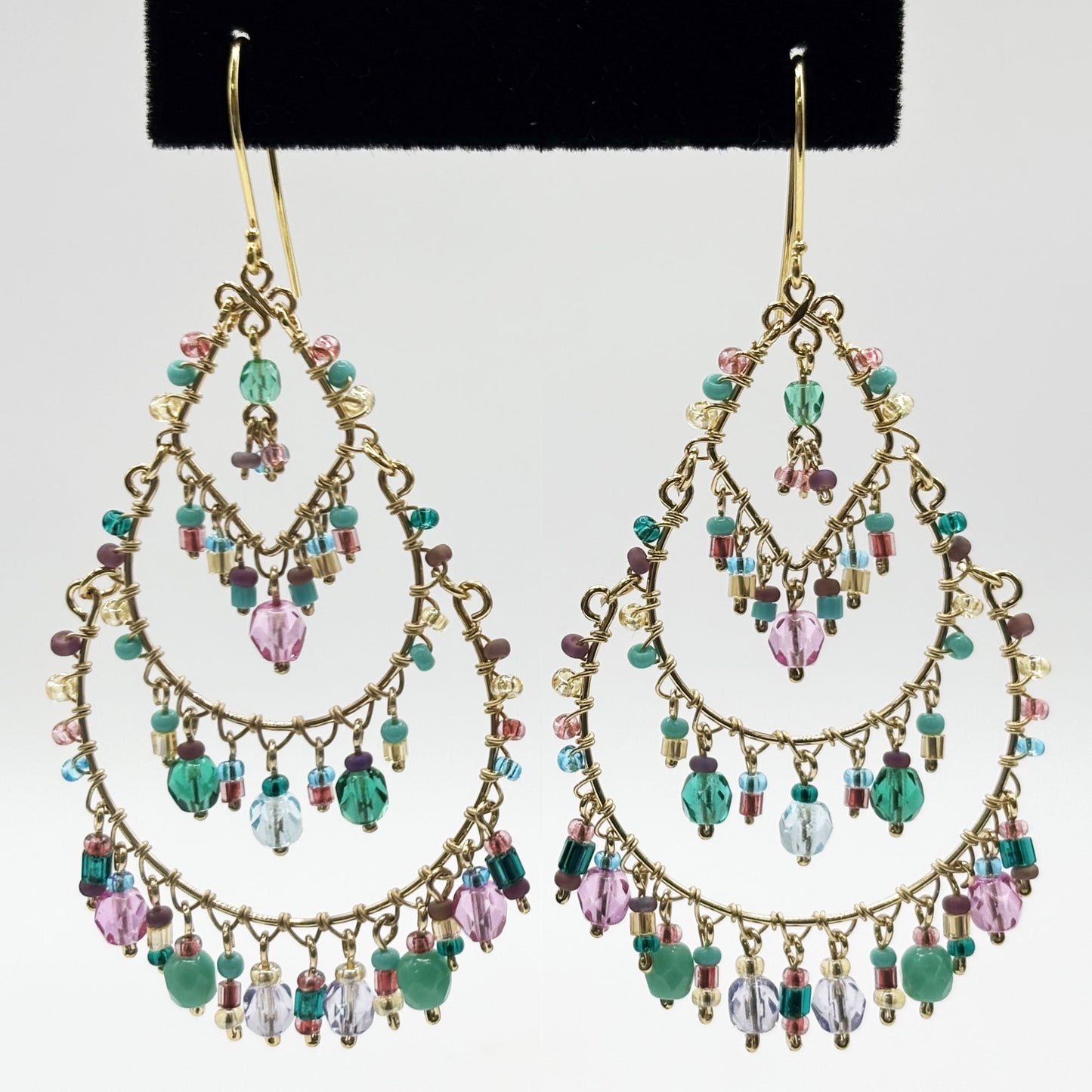Hypoallergenic Stainless Steel Fire Polished Bead Boho Earring Collection for Women