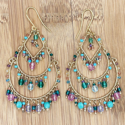 Hypoallergenic Stainless Steel Fire Polished Bead Boho Earring Collection for Women
