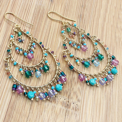 Hypoallergenic Stainless Steel Fire Polished Bead Boho Earring Collection for Women
