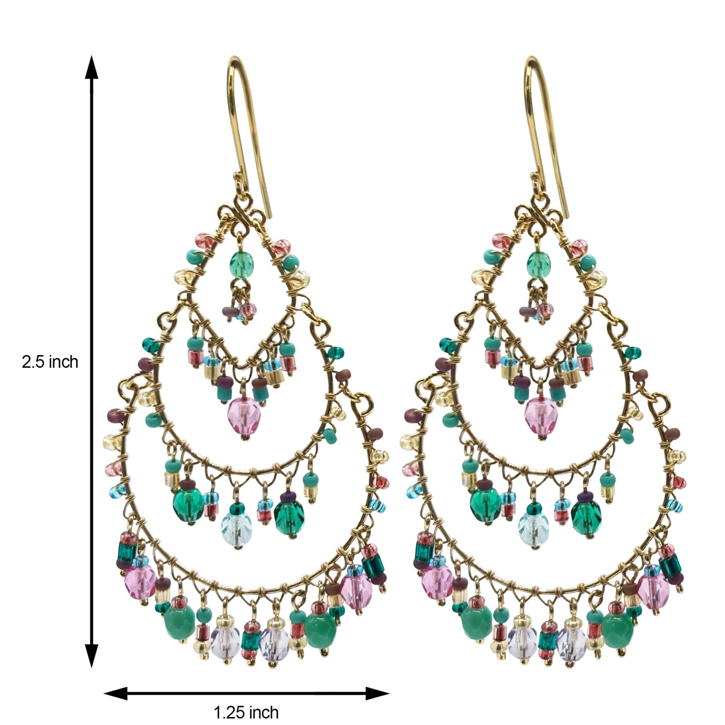 Hypoallergenic Stainless Steel Fire Polished Bead Boho Earring Collection for Women
