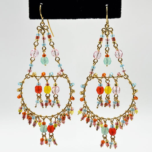 Hypoallergenic Stainless Steel Fire Polished Bead Chandelier Earring Collection