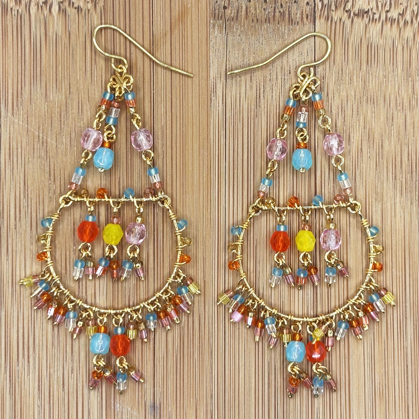Hypoallergenic Stainless Steel Fire Polished Bead Chandelier Earring Collection