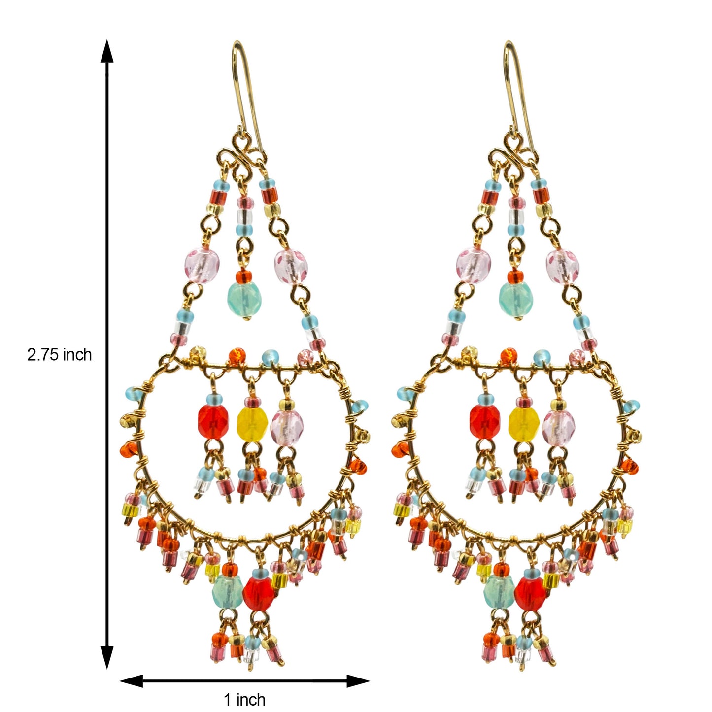 Hypoallergenic Stainless Steel Fire Polished Bead Chandelier Earring Collection