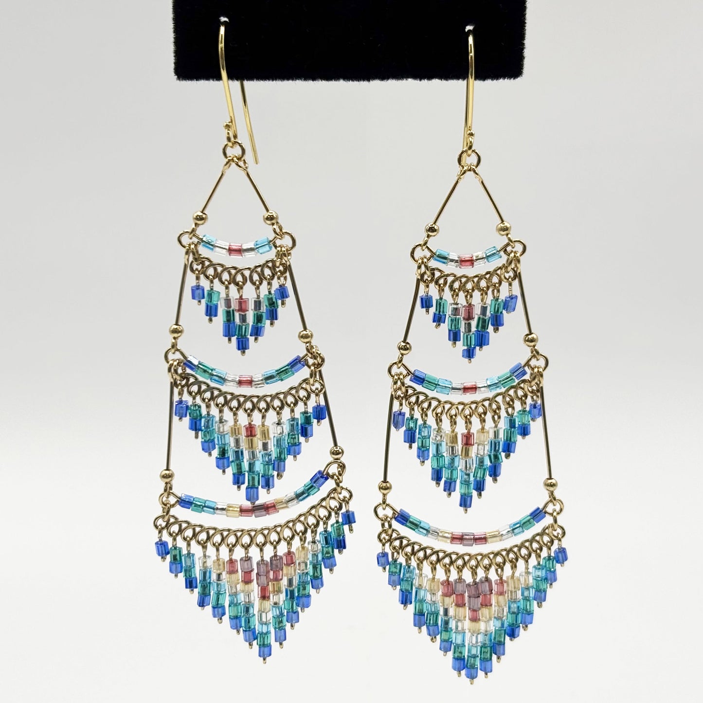 Hypoallergenic Stainless Steel Chandelier Earring Collection Fire Polished & Czech Beads Jewelry