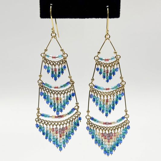 Hypoallergenic Stainless Steel Chandelier Earring Collection Fire Polished & Czech Beads Jewelry