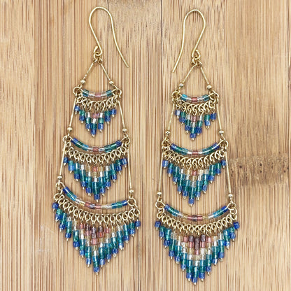 Hypoallergenic Stainless Steel Chandelier Earring Collection Fire Polished & Czech Beads Jewelry