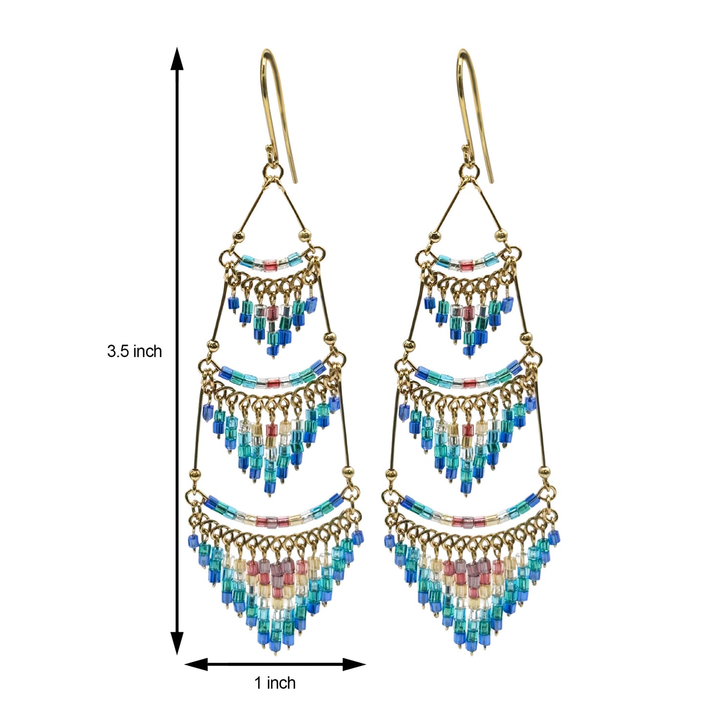 Hypoallergenic Stainless Steel Chandelier Earring Collection Fire Polished & Czech Beads Jewelry