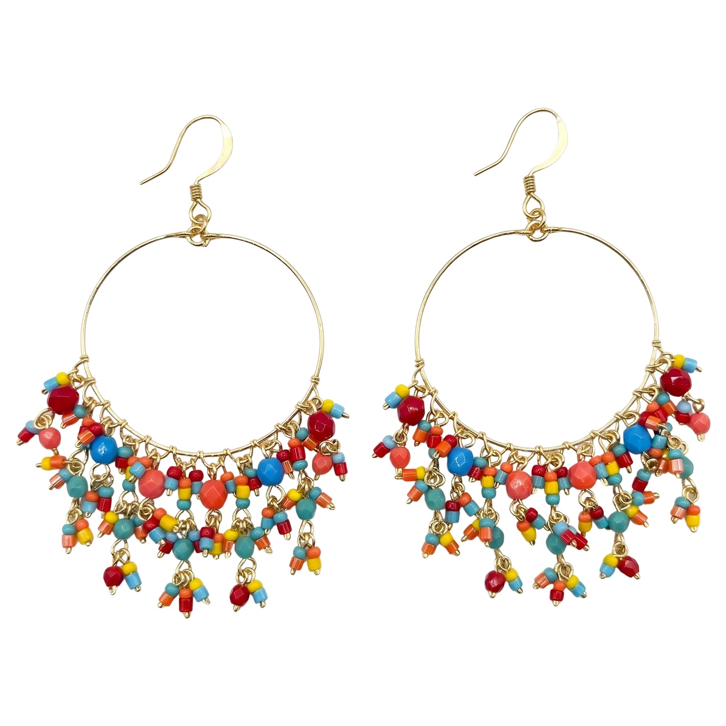 Stainless Steel Fire Polished Beads Chandelier Earrings - Gem Avenue Retail  