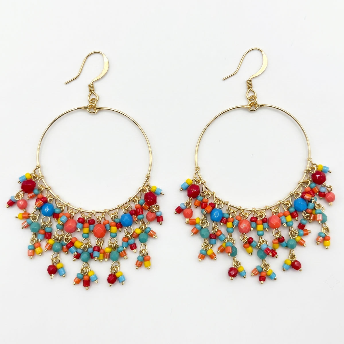 Stainless Steel Fire Polished Beads Chandelier Earrings - Gem Avenue Retail  