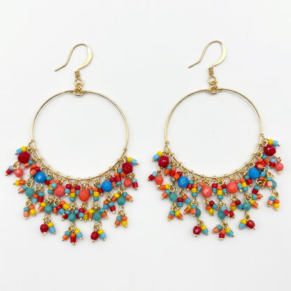Stainless Steel Fire Polished Beads Chandelier Earrings - Gem Avenue Retail  
