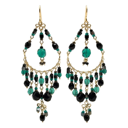 Stainless Steel Fire Polished Beads Chandelier Earrings - Gem Avenue Retail