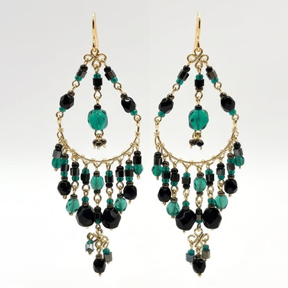Stainless Steel Fire Polished Beads Chandelier Earrings - Gem Avenue Retail