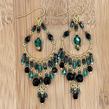 Stainless Steel Fire Polished Beads Chandelier Earrings - Gem Avenue Retail
