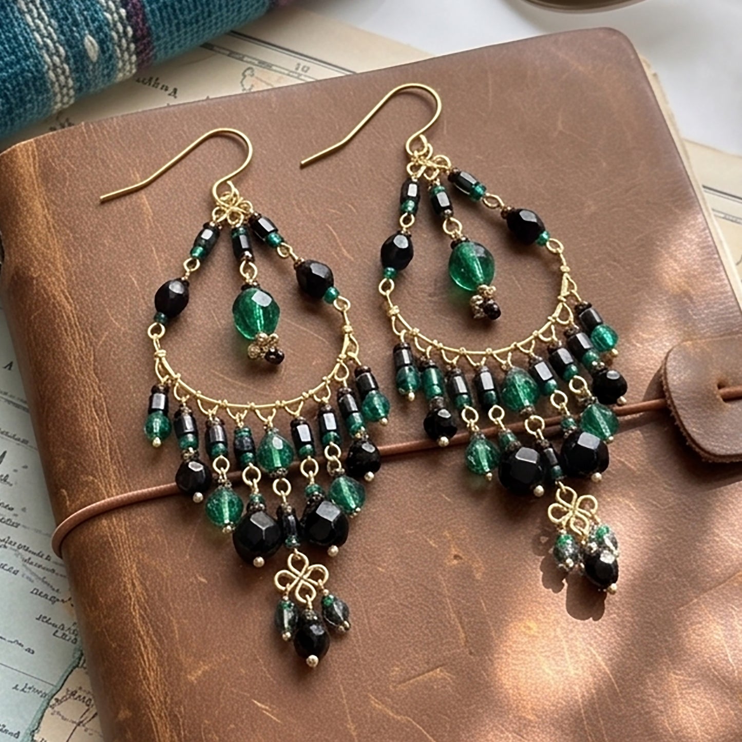 Stainless Steel Fire Polished Beads Chandelier Earrings - Gem Avenue Retail