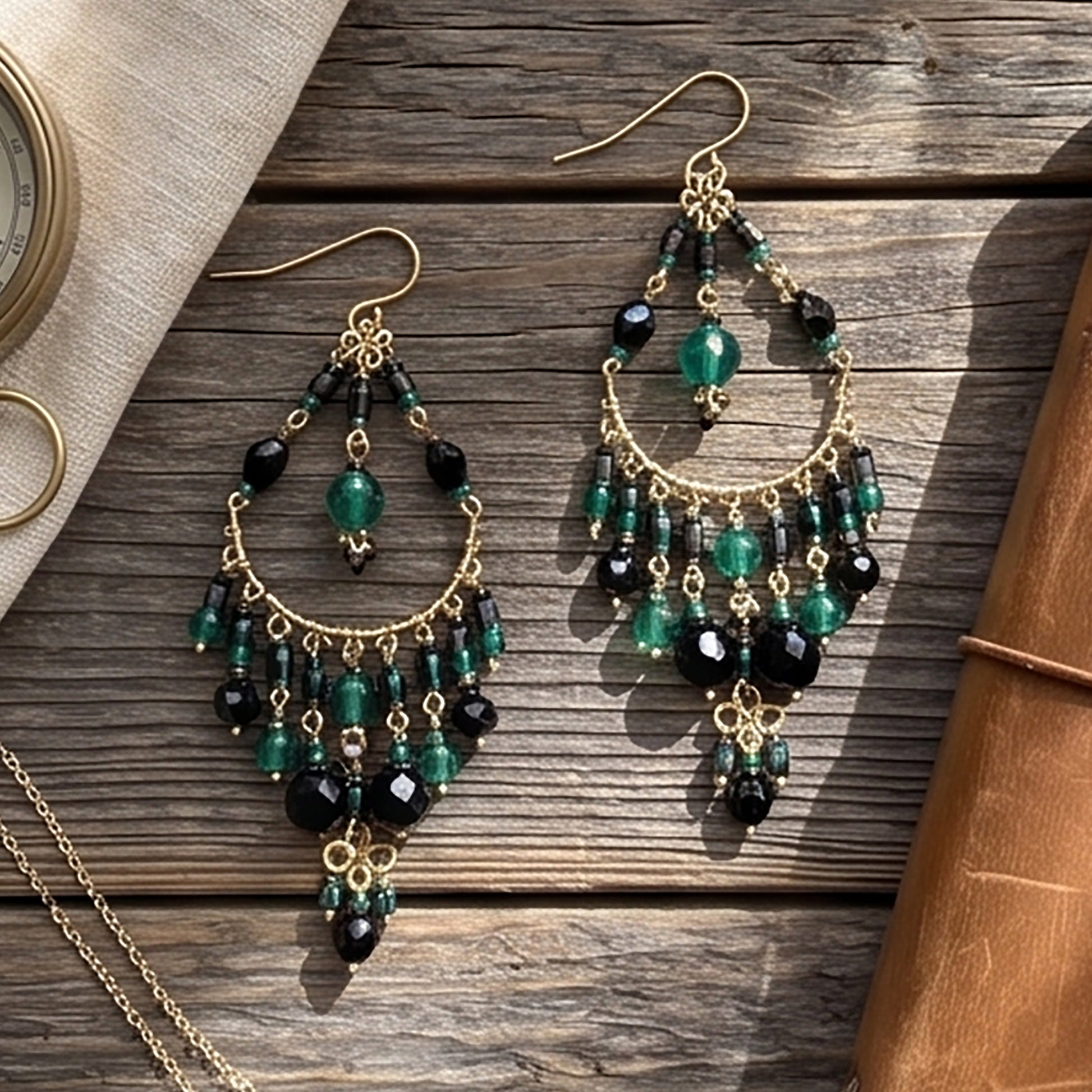 Stainless Steel Fire Polished Beads Chandelier Earrings - Gem Avenue Retail