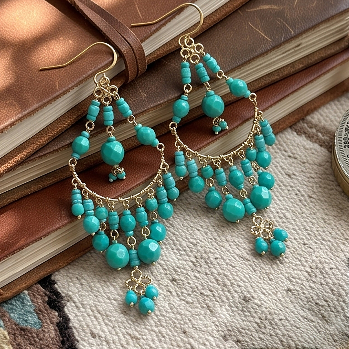 Stainless Steel Fire Polished Beads Chandelier Earrings - Gem Avenue Retail