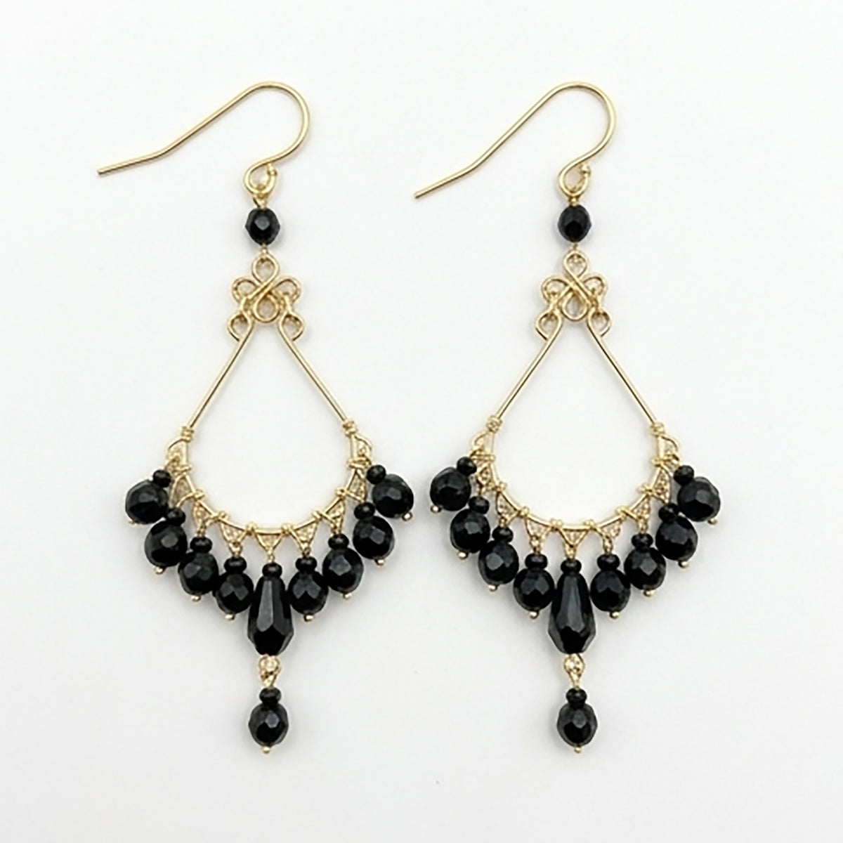 Stainless Steel Fire Polished Beads Chandelier Earrings - Gem Avenue Retail   