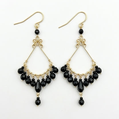 Stainless Steel Fire Polished Beads Chandelier Earrings - Gem Avenue Retail   