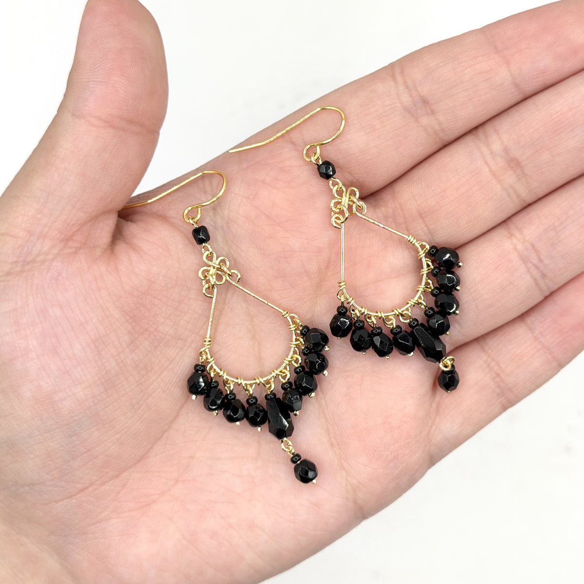Stainless Steel Fire Polished Beads Chandelier Earrings - Gem Avenue Retail   