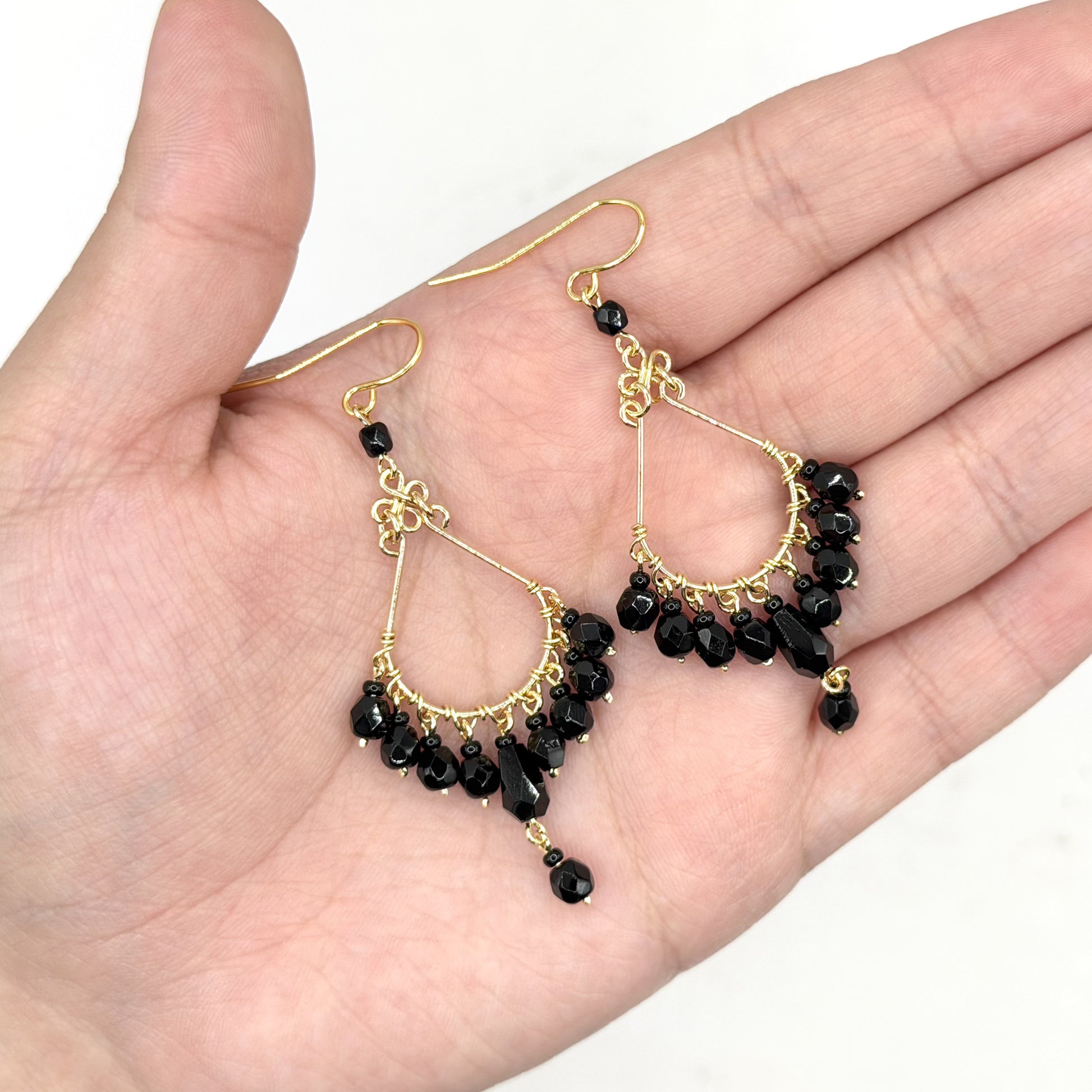 Stainless Steel Fire Polished Beads Chandelier Earrings - Gem Avenue Retail   