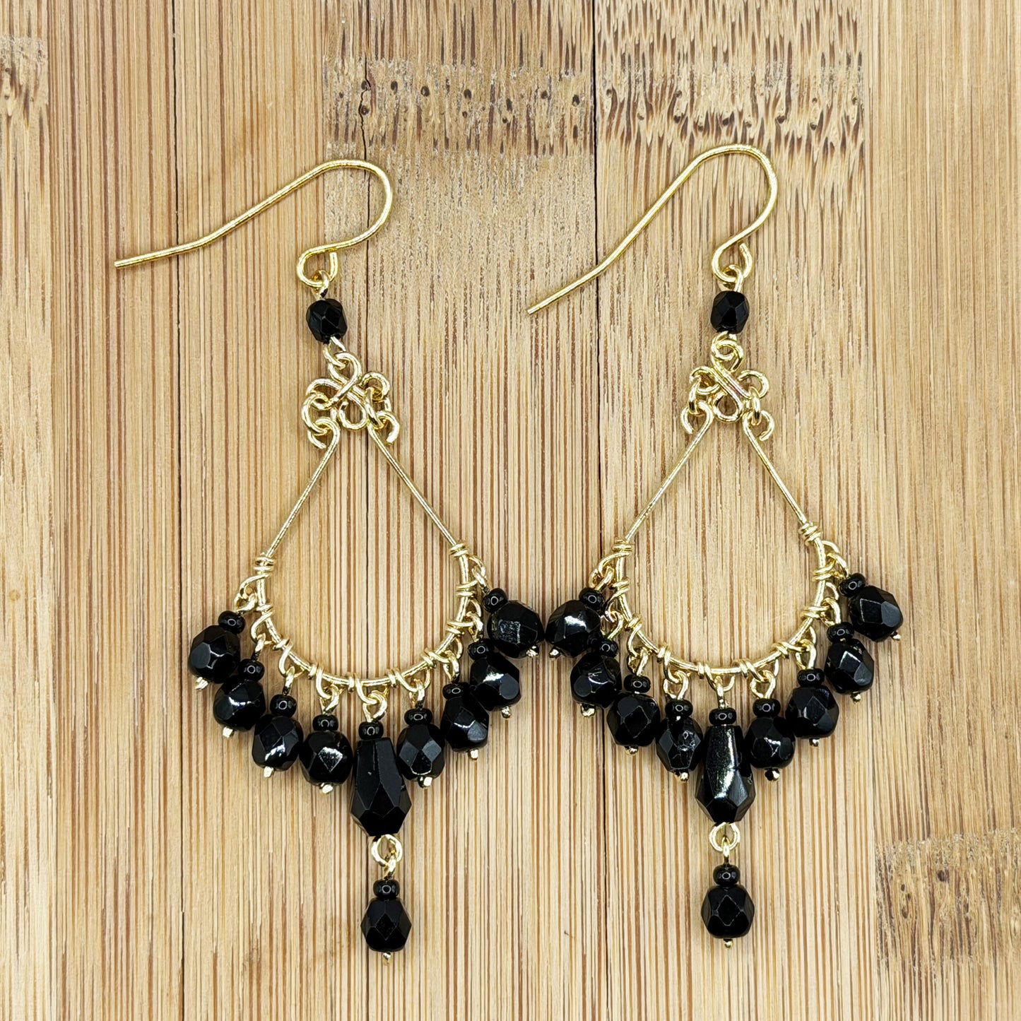 Stainless Steel Fire Polished Beads Chandelier Earrings - Gem Avenue Retail   