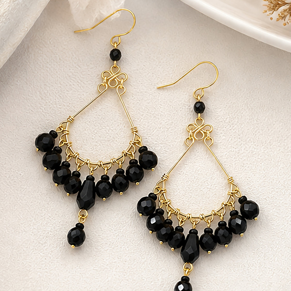 Stainless Steel Fire Polished Beads Chandelier Earrings - Gem Avenue Retail   