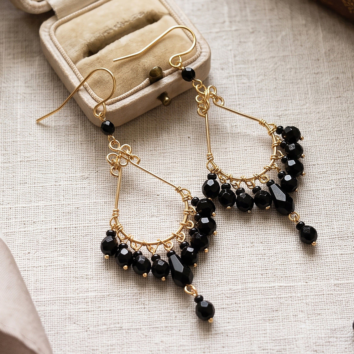 Stainless Steel Fire Polished Beads Chandelier Earrings - Gem Avenue Retail   