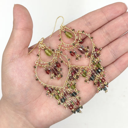 Stainless Steel Fire Polished Beads Chandelier Earrings - Gem Avenue Retail 