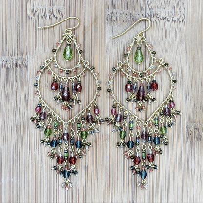 Stainless Steel Fire Polished Beads Chandelier Earrings - Gem Avenue Retail 
