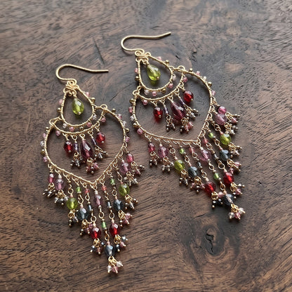 Stainless Steel Fire Polished Beads Chandelier Earrings - Gem Avenue Retail 
