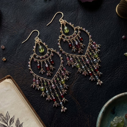 Stainless Steel Fire Polished Beads Chandelier Earrings - Gem Avenue Retail 