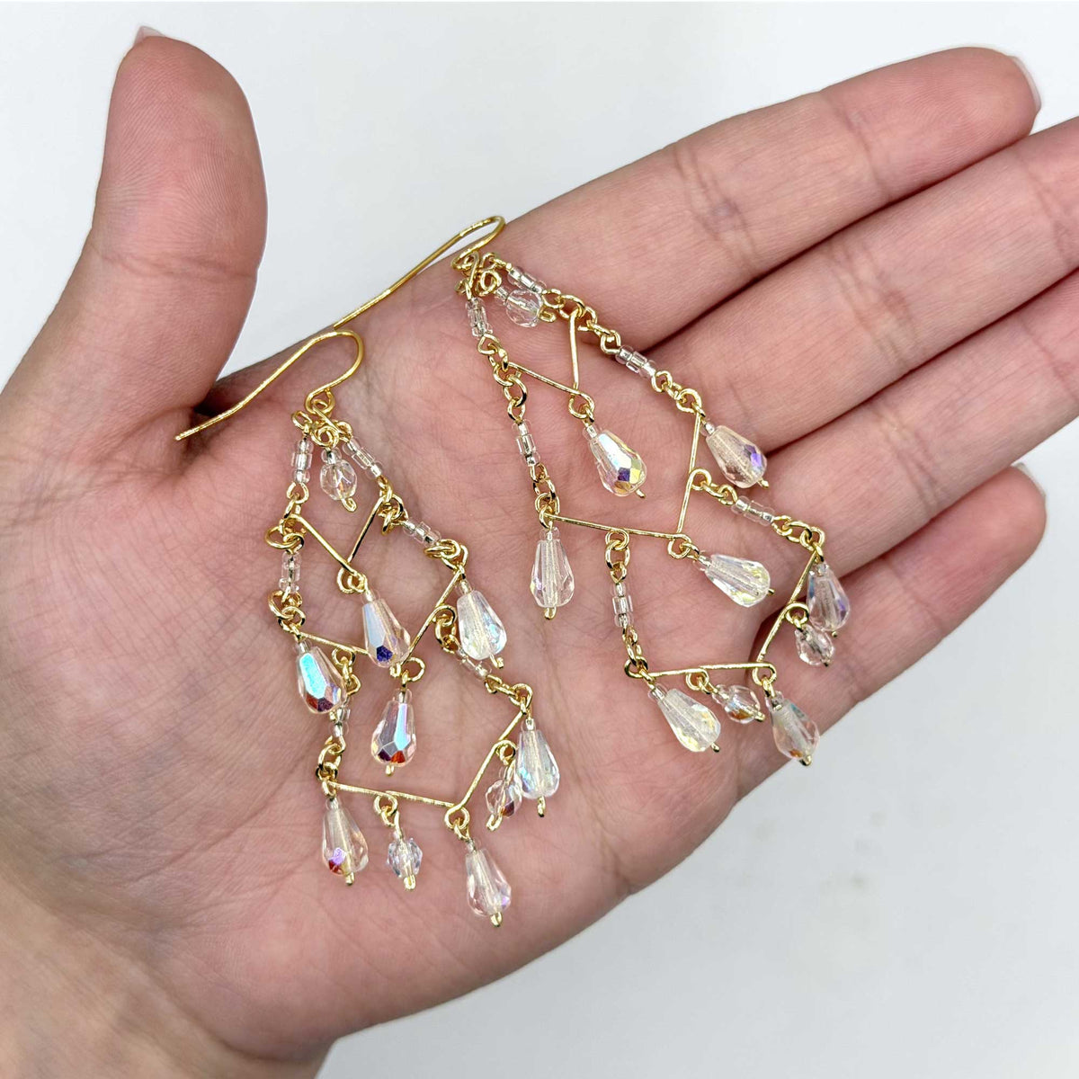 Cleopatra Stainless Steel Czech Crystal Teardrop Earrings - Gem  Avenue Retail