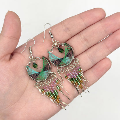Stainless Steel Silk Thread Dangle Earrings - Gem Avenue Retail