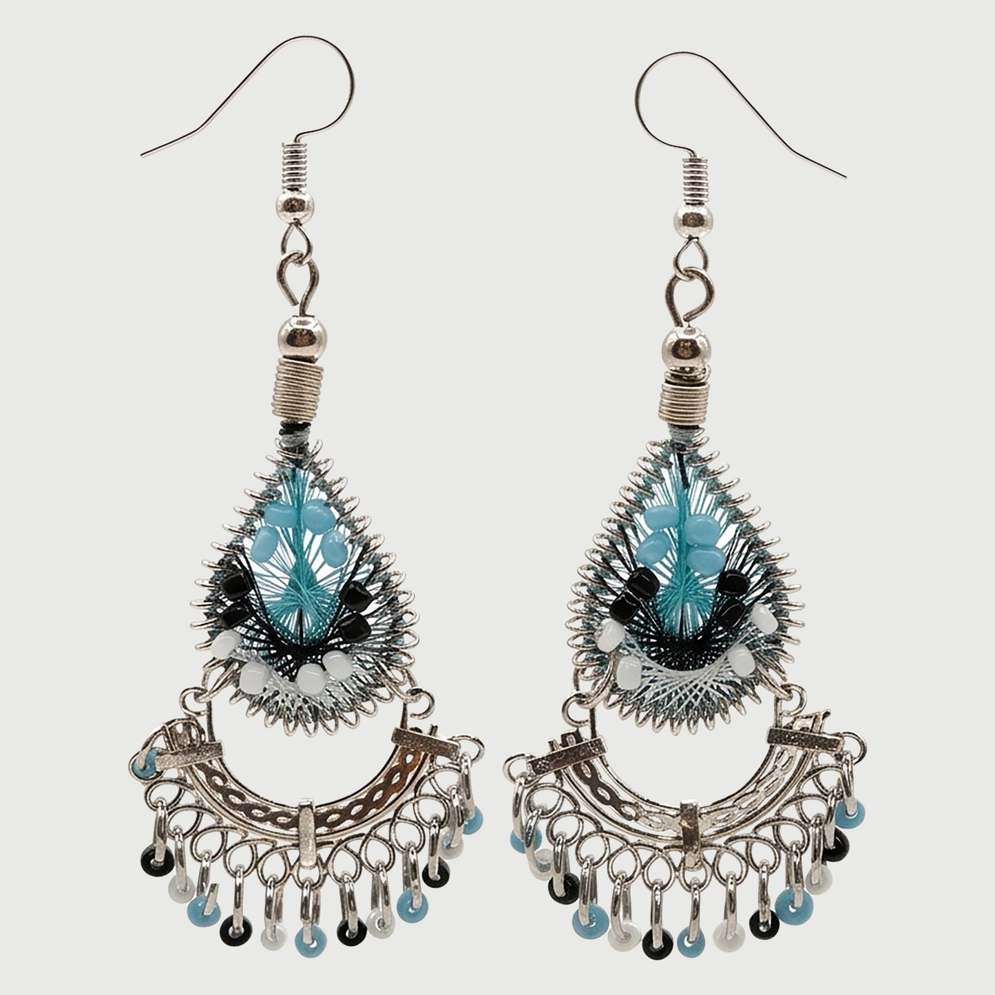 Silk Thread & Stainless Steel Earrings - Gem Avenue Retail