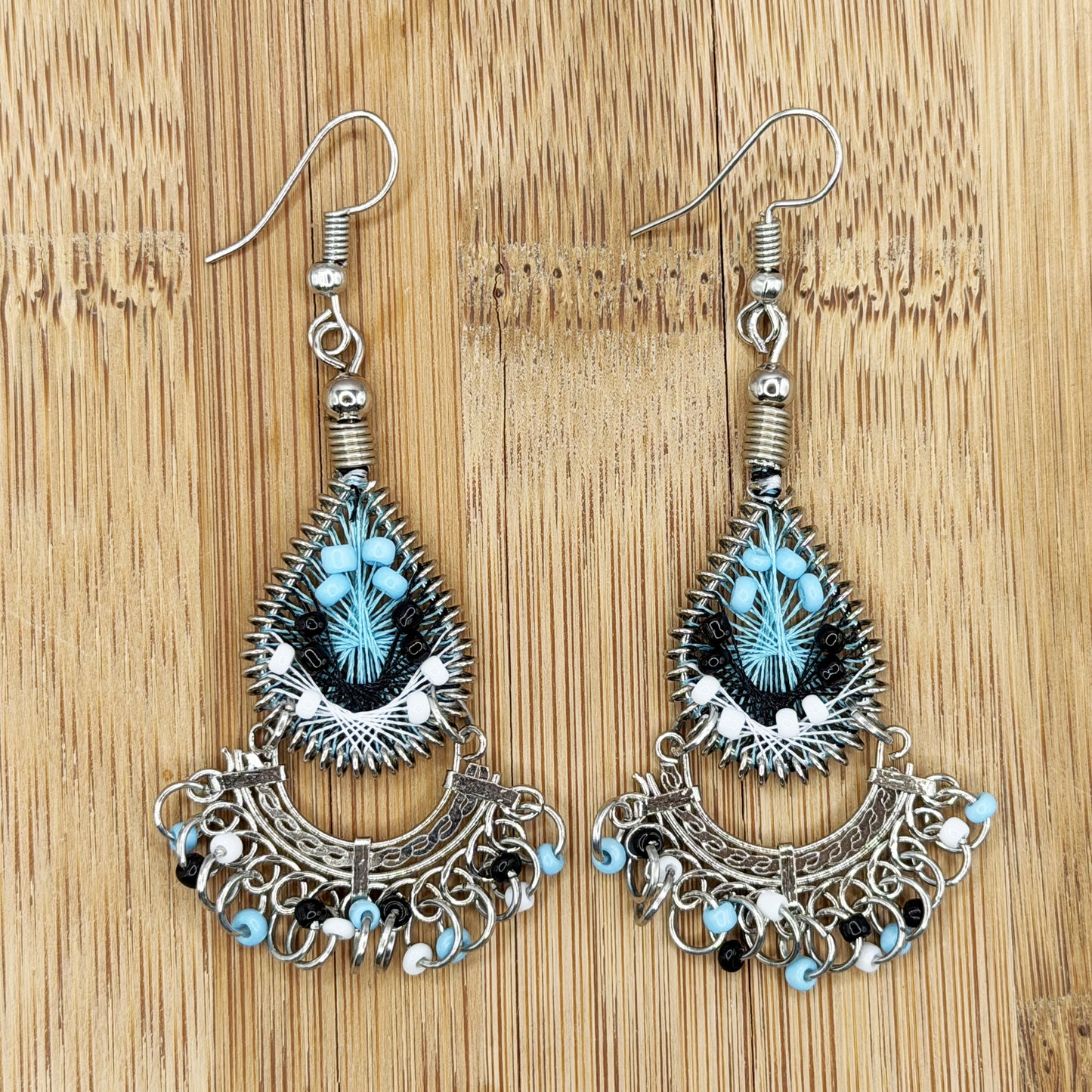 Silk Thread & Stainless Steel Earrings - Gem Avenue Retail
