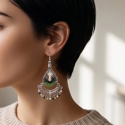 Silk Thread & Stainless Steel Earrings - Gem Avenue Retail
