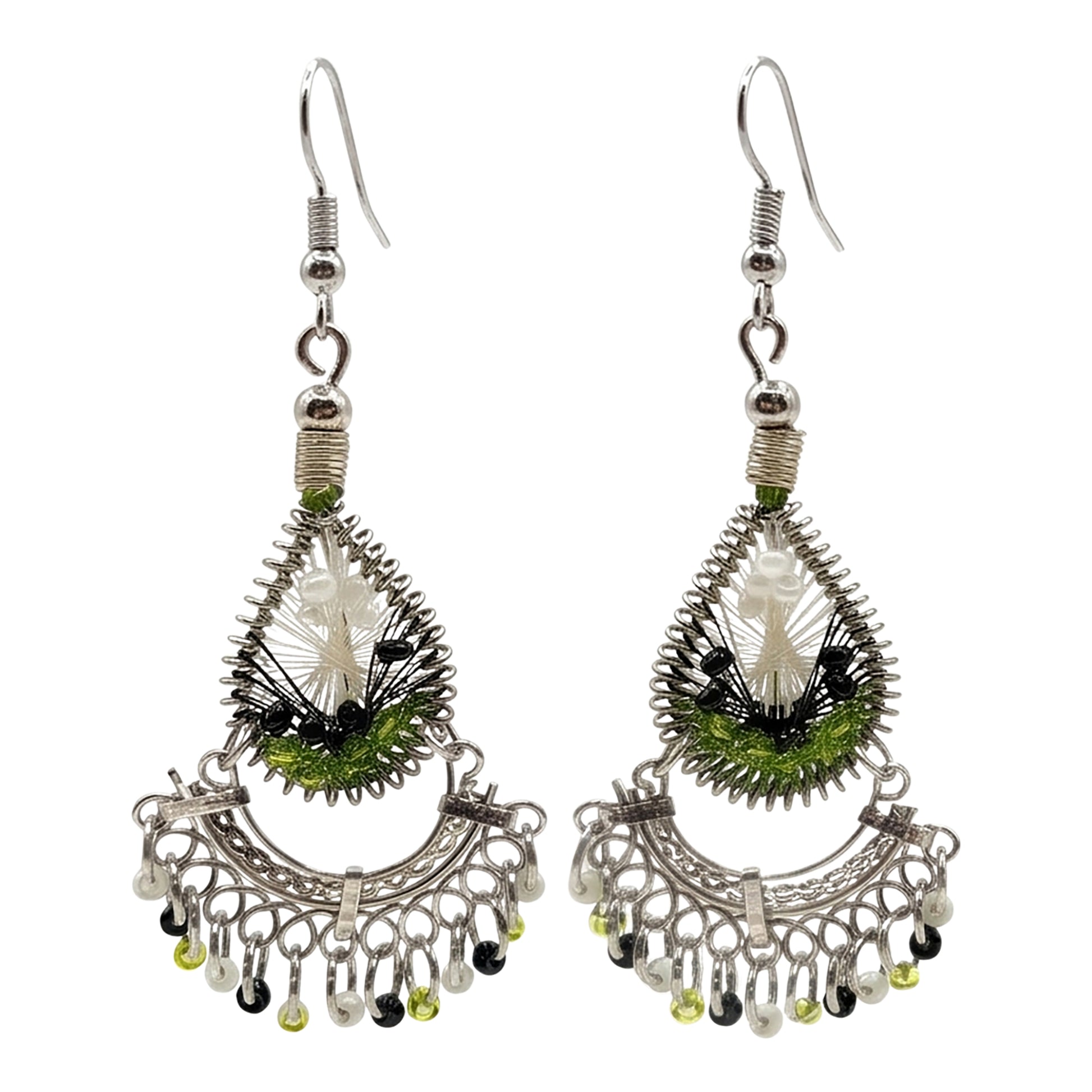 Silk Thread & Stainless Steel Earrings - Gem Avenue Retail