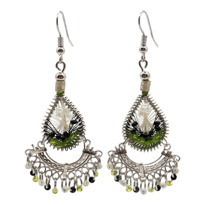 Silk Thread & Stainless Steel Earrings - Gem Avenue Retail