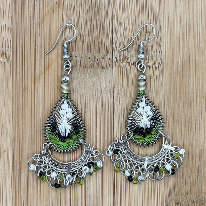 Silk Thread & Stainless Steel Earrings - Gem Avenue Retail
