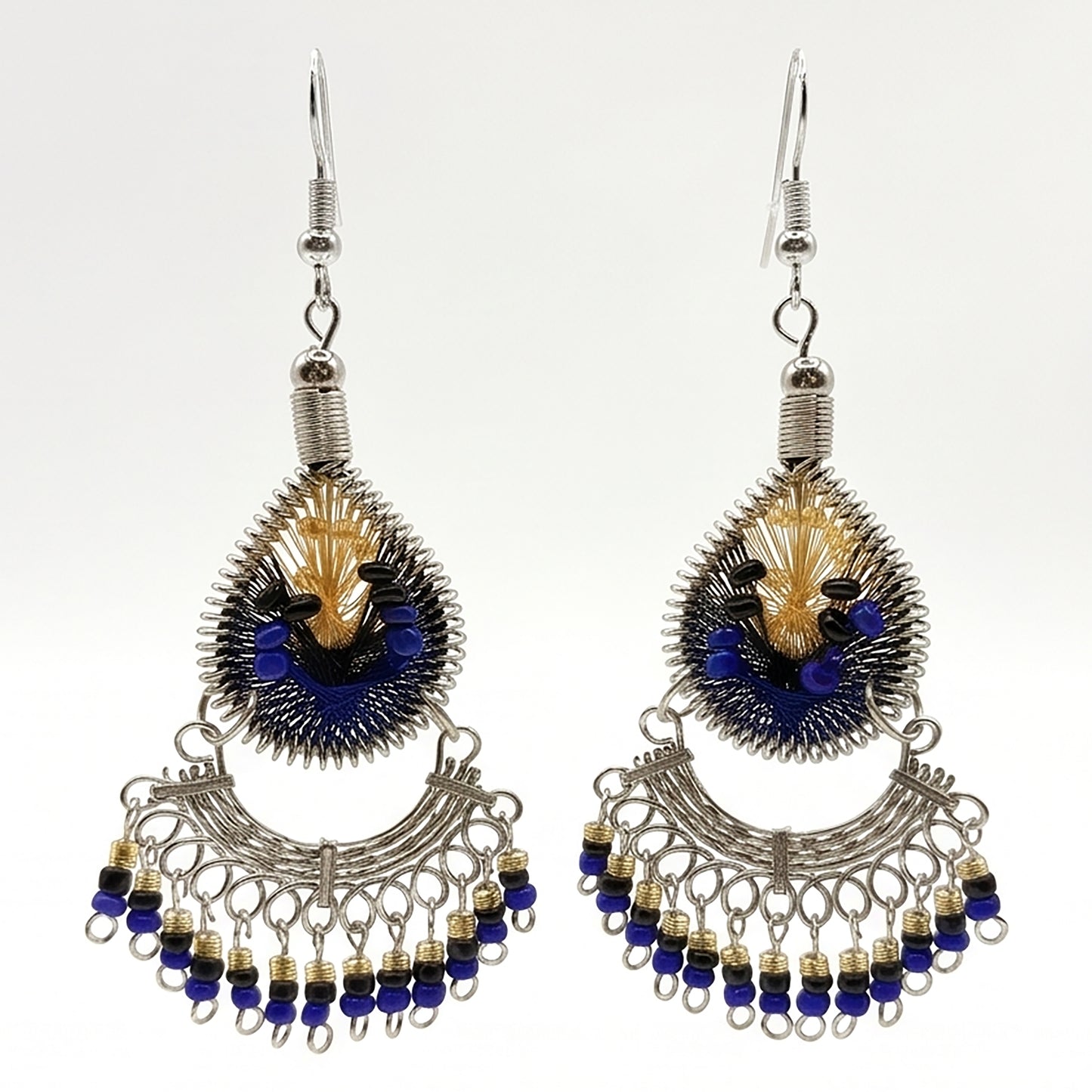 Silk Thread & Stainless Steel Earrings - Gem Avenue Retail
