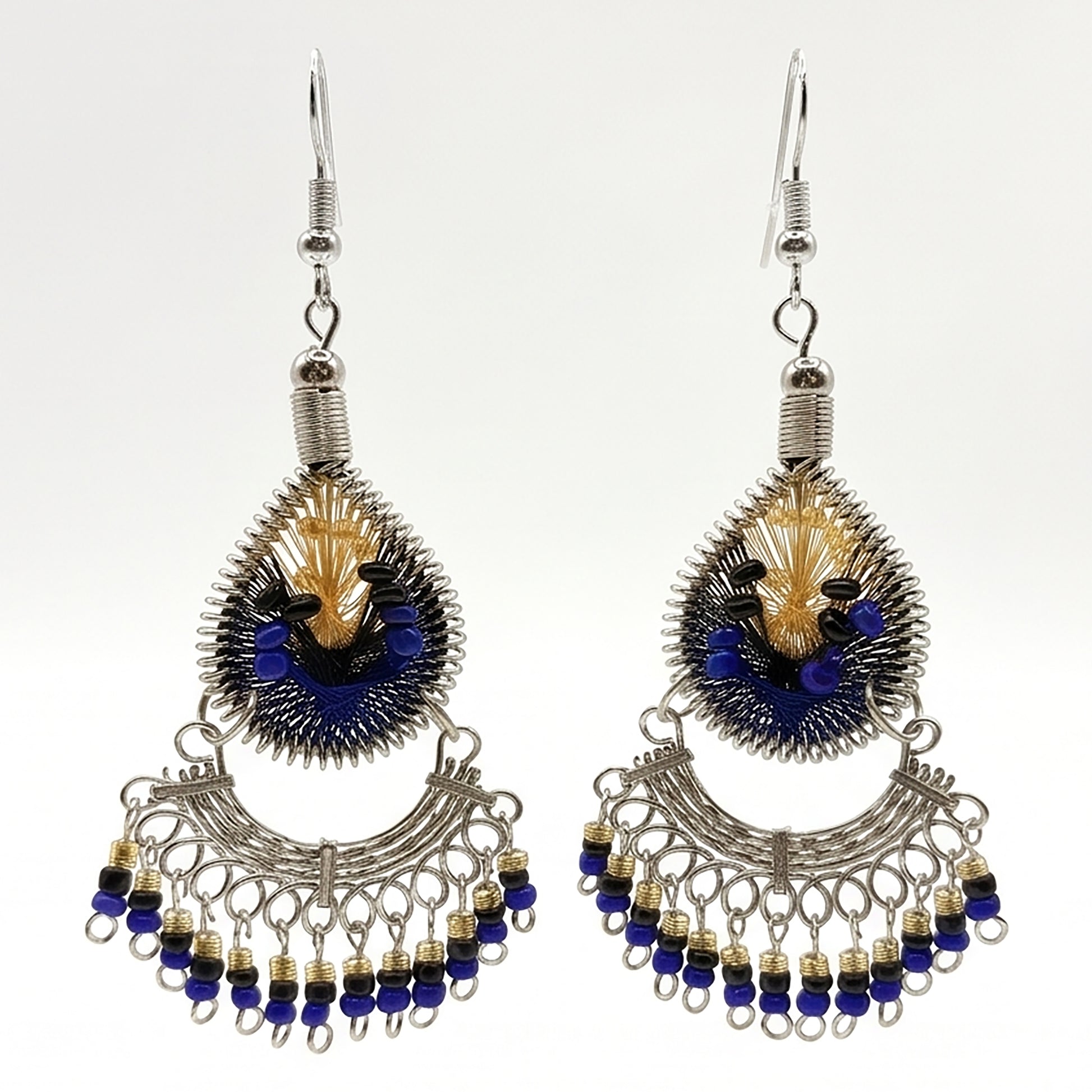Silk Thread & Stainless Steel Earrings - Gem Avenue Retail