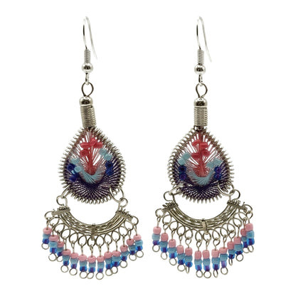 Silk Thread & Stainless Steel Earrings - Gem Avenue Retail
