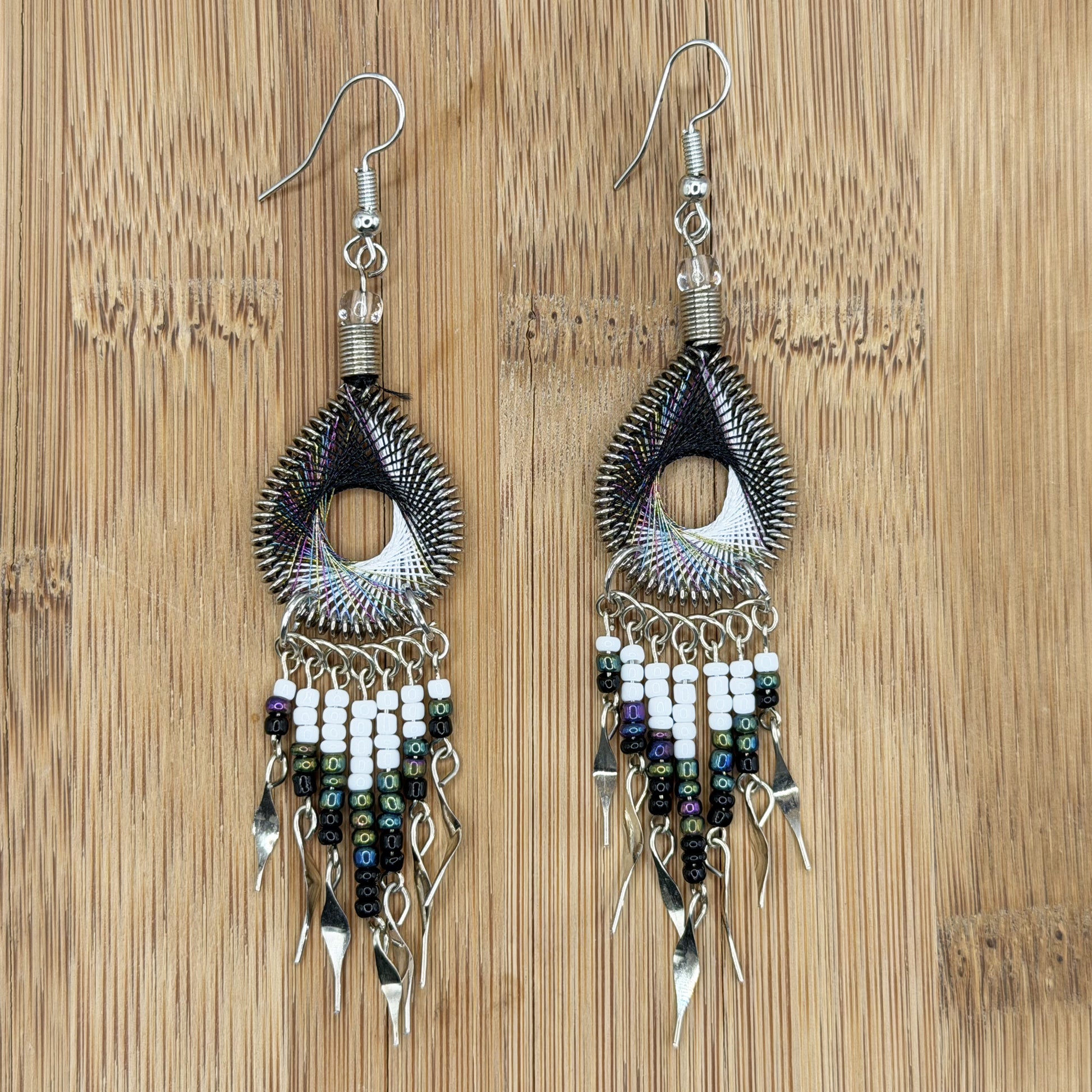Silk Thread & Stainless Steel Earrings - Gem Avenue Retail