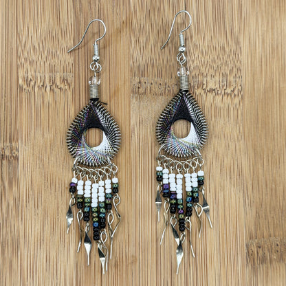 Silk Thread & Stainless Steel Earrings - Gem Avenue Retail