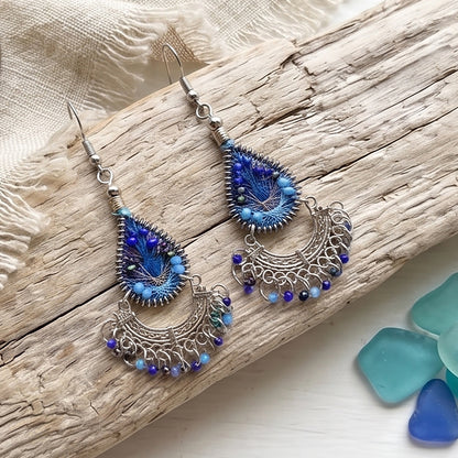 Silk Thread & Stainless Steel Earrings - Gem Avenue Retail