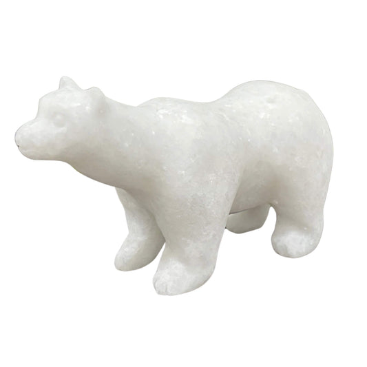 White Quartz Bear 4" - RAN501